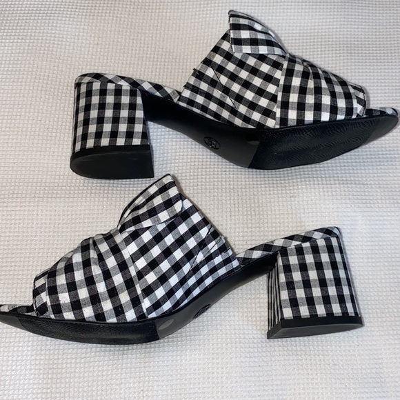 Worthington woman’s open toe plaid mules size 5.5 - Picture 5 of 12